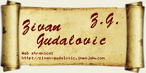 Živan Gudalović vizit kartica